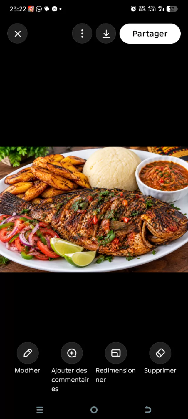 Poisson grillé, poulet grillé