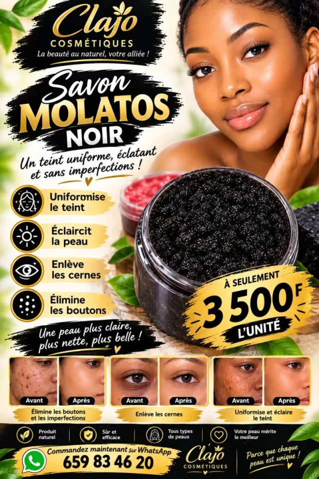 Savon molato noir éclaircissant