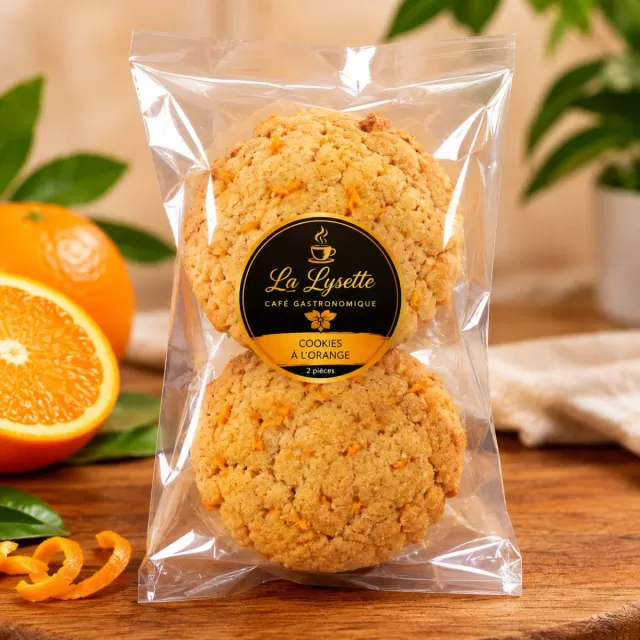 Cookies de blé à l'orange. Sans colorant ni conservateur