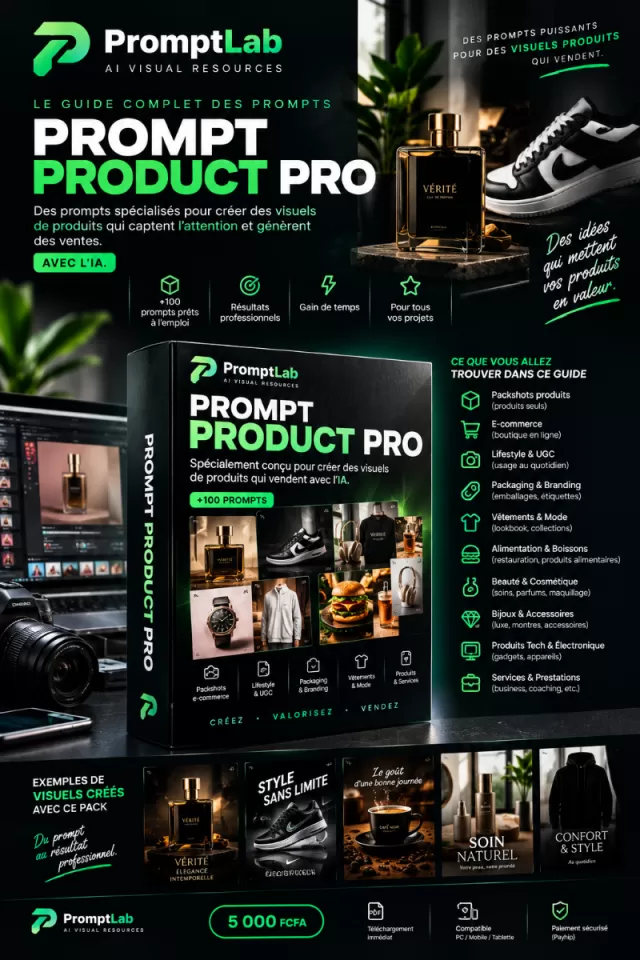 Pack 300+ Prompt Ultimes pour Affiches Pro - Canva, IA & Design
