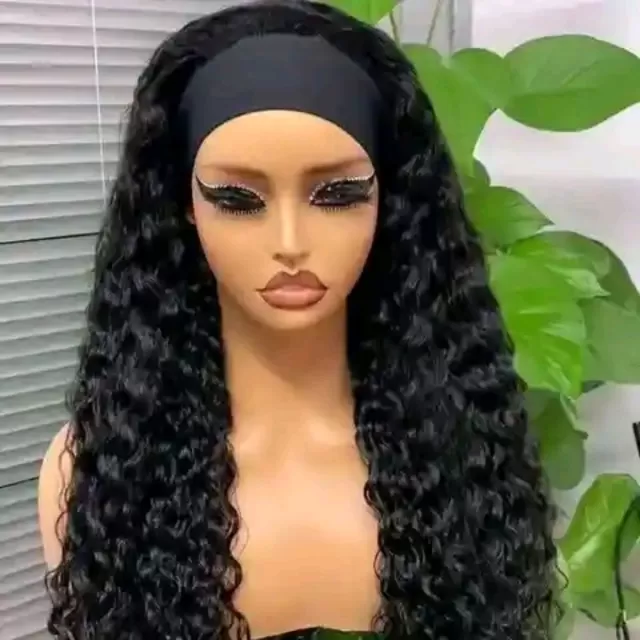 Perruque femme longue noire bouclée