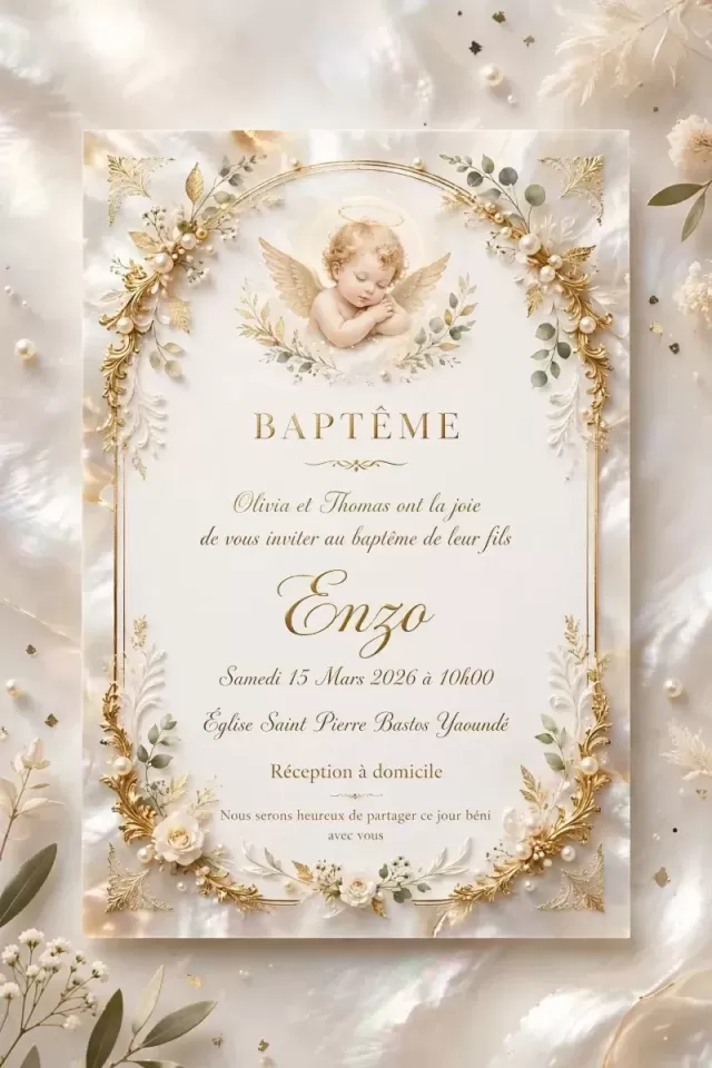 Billet d'invitation élégant