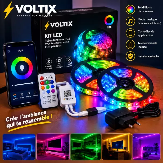 Lumiere Led,trépied, support smartphone, télecommande