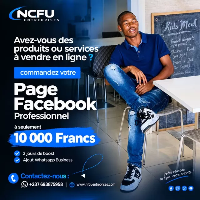 Création de page professionnelle.